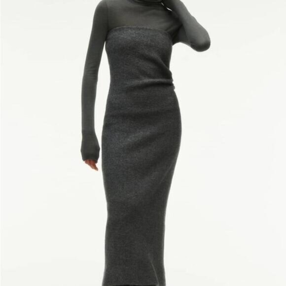 ZARA WOOL DRESS LIMITED EDITION GRAY - Picture 7 of 9